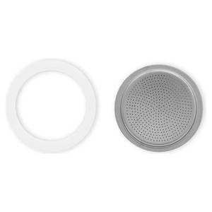 Juego de 3 piezas de juntas y filtros para cafetera de 6 tazas, compatible con cafeteras Moka modelo 0800034 - Product Image 1
