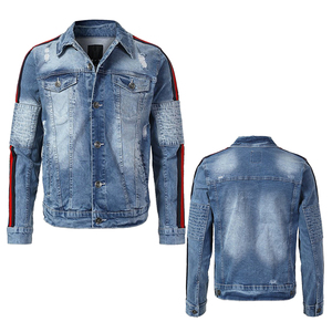 Men Winter Y2K Hip Hop Embroidered 100% Cotton Washed Denim <b>Jacket</b> Casual <b>Trucker</b> Light Street Style - Product Image 1