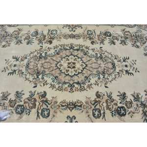 Tradicional Beige marrón grande 5,3X9,6 pies de lana Vintage alfombra turca Patchwork para sala de estar pasillo decoraciones látex - Product Image 5