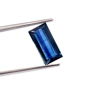 3.20CTS Baguette à facettes en kyanite 12*6.3mm pierres précieuses en vrac en kyanite bleue naturelle pour la fabrication de bijoux pendentifs collier bagues bijoux - Product Image 1