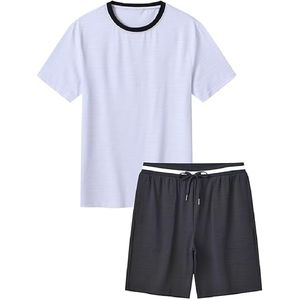 2025 été hommes décontracté coton T-shirt et short ensemble respirant à manches courtes Shorts pour hommes - Product Image 6
