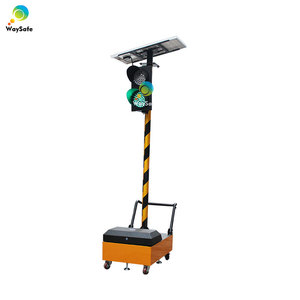 Feux de signalisation mobiles temporaires portables sans fil montés sur remorque, à voie unique, 200 mm, pour travaux routiers - Product Image 5