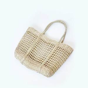 Bolsas de Compras de Hierba Marina Tejidas a Mano de Vietnam, Modernas, con Logotipos Personalizados, Bolsa de Paja Natural para Mujer - Product Image 3