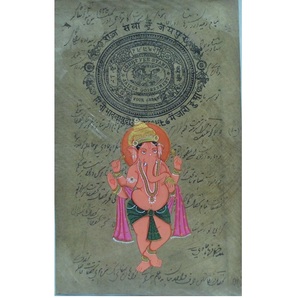 Peinture artistique peinte à la main sur papier vintage avec une esthétique moderne et épurée - Product Image 5