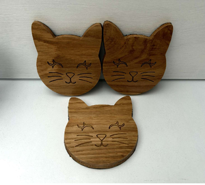 Posavasos de madera para oficina en casa o Navidad Diseño elegante Tazas y bebidas Posavasos calidad premium - Product Image 1