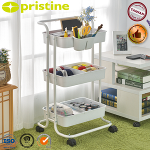 รถเข็นเครื่องมือโลหะสี่ล้อแข็งแรง พร้อมที่เก็บของ มีบริการ OEM - Product Image 4