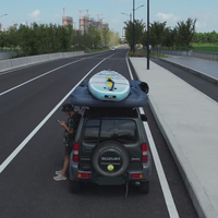 Tente gonflable sur le toit Tentes d'extérieur Imperméable à l'eau Shell Wing Grand espace interne Empêcher les chocs Tente de glamping OEM facile à utiliser