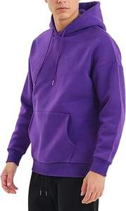 Sudaderas con capucha informales de invierno para hombre Color sólido 100% algodón Ajuste regular con diseño de bolsillo Secado rápido y transpirable - Product Image 6