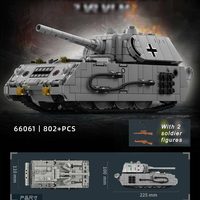 Jagdpanzer Tiger/P Panzerkampfwagen Viii Maus char lourd WW2 militaire IS2 char lourd blocs de construction modèle jouet pour enfants