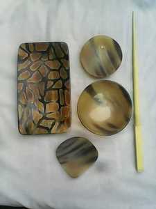 Horn and18/<b>8</b> Stainless Steel Horn & Bowl home Hotel Restaurant Serving Bowl <b>set</b> <b>Dinnerware</b> Horn <b>Set</b> Dining Tableware Bowl - Product Image 4