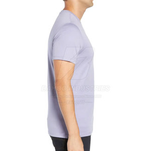 Camiseta de Hombre al por Mayor, 100% Algodón, Diseño Sólido, Transpirable, con Logotipo OEM Personalizado, Color Personalizado, Corte Holgado - Product Image 3