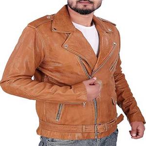 Vestes pour hommes à la vente chaude, logo personnalisé, vestes pour hommes, prix abordable, nouveau design, manches longues, veste en cuir véritable pour homme - Product Image 4