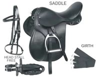 Selle d'équitation tout usage HE5900 pour saut d'obstacles et dressage, confortable, en cuir synthétique, durable, pour endurance, design personnalisé