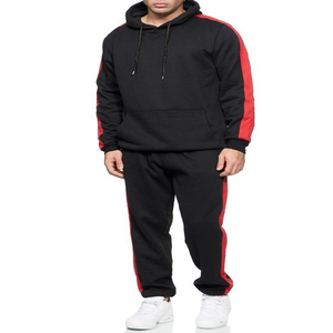 Wholesale Custom 100% Cotton Fleece Heavyweight 450 GSM Winter Solid Hooded Streetwear <b>Pullover</b> Tracksuit Set for <b>Men</b> - Product Image 1