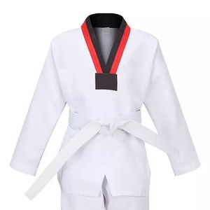 Nuevo Conjunto de Uniforme de Taekwondo Blanco con Cinturón Negro, Logotipo Frontal Personalizable, Etiqueta Personalizable, 220g Poliéster/Algodón, Transpirable, Secado Rápido, Servicio OEM - Product Image 1