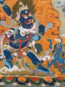 Thangka pintado a mano: Guru Senge Dradog - el <span class=keywords><strong>rugido</strong></span> del <span class=keywords><strong>león</strong></span> de Padmasambhava - Product Image 5