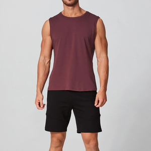 2025 Custom Men's Gym Tank Top Breathable Knitted Polyester Mesh Sports Running Singlet Breathable and Comfortable - Product Image 1