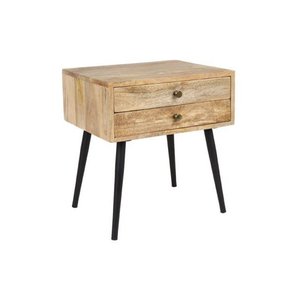 Handcrafted Solid <b>Wood</b> Side <b>Table</b> Beside <b>Table</b> with Storage Shelf - Elegant <b>Rustic</b> Design for Home and Office - Product Image 1