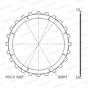 Plaque de friction FZF06S3-35 pour embrayage captif ZF 5HP19 - Product Image 2