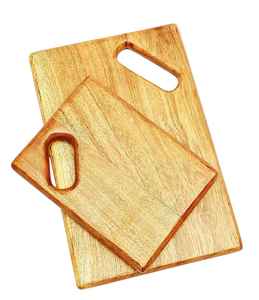 Juego de tabla de cortar de madera de dos piezas de calidad superior 100% Apto para lavavajillas para uso en utensilios de cocina - Product Image 1