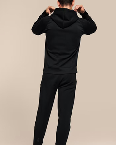 Sweat à capuche élégant de style urbain pour homme, avec poignets élastiques, doux et chaud, en polaire, capuche réglable, de haute qualité, vêtements d'hiver - Product Image 2