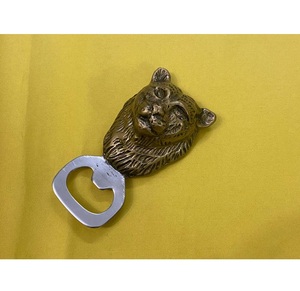 AK Brass Tiger Shape <b>Metal</b> <b>Bottle</b> Opener In Gold Antique Finished Handmade Item For Kitchenware Ornaments / Barware Accents - Product Image 1