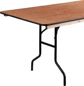 Table d'événement pliable en <span class=keywords><strong>bois</strong></span> pour toutes les occasions avec dessus naturel Table de banquet portable - Product Image 5
