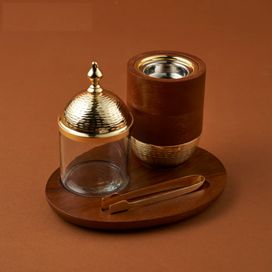 Decoraciones de Ramadán Quemador de incienso Oud de metal árabe portátil con tapón de anís estrellado para las estaciones de otoño Primavera Verano para Eid Mubarak - Product Image 5