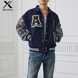 Chaqueta universitaria de lana Retro 100% de moda para mujer, Letterman personalizado, diseño de béisbol de gran tamaño, bordado, relleno de algodón de punto - Product Image 5