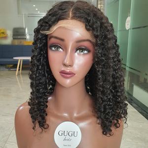 วิกผมดิบแบบมีลูกไม้ด้านหน้า5x5วิกผมลอนแบบชาวพม่ามีความละเอียดสูง20นิ้ว - Product Image 1