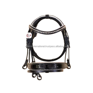 HAUTE QUALITÉ ÉQUITATION EN GROS FABRICANT CHEVAL ÉQUESTRE ANATOMIQUE BRIDLE SOFT REMBOURRÉ CASQUE ET NOSEBAND - Product Image 1