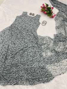 Fabzone Trending Printed Gown Saree <b>Indian</b> & <b>Pakistani</b> <b>Clothing</b> by Wholesaler - Product Image 3