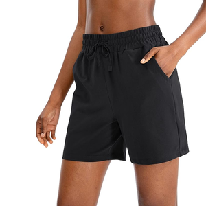 Pantalones cortos de mujer de alta calidad con bolsillos laterales Nuevo diseño Algodón transpirable Patrón de comodidad básica Técnicas lavadas personalizables - Product Image 2