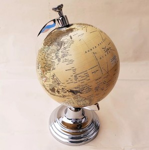Antique Home Decorative <b>Vintage</b> Collectible Rotating World Map Globe is a decorative <b>item</b> resembling an antique globe features - Product Image 2