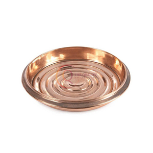 Juego de posavasos redondos de estilo moderno Posavasos de piedra de calidad superior con acabado de cobre de 5mm de espesor para cocina y eventos - Product Image 4