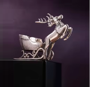 Seaux à glace antiques en laiton Seau à glace de renne Artisanat indien Fêtes de maison et d'hôtel Bar Seau à vin Fournitures de bar - Product Image 3