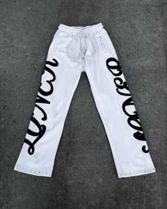 Survêtement unisexe à capuche zippé en molleton 100 % coton, coupe ample, impression intégrale en soie et silicone, strass, pour l'hiver - Product Image 5