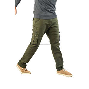 Pantalones cargo para hombre, ropa informal de algodón con múltiples bolsillos, Pantalones rectos a rayas curvas para hombre, el mejor Color para adultos - Product Image 6