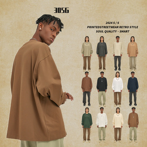 Suéter de gran tamaño para hombre, sudaderas con capucha de manga larga con estampado de letras y cuello redondo, estilo informal callejero para primavera e invierno - Product Image 3