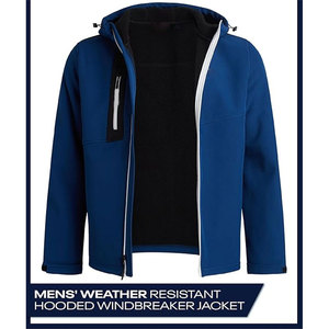 Usine OEM ODM Vestes Softshell Personnalisées de Haute Qualité pour Hommes Denim Vintage Col Montant Imperméable Sans Capuche pour le Devant d'Hiver - Product Image 2