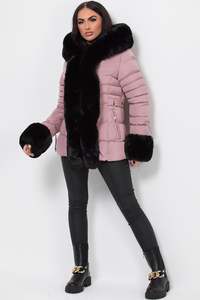 Blouson matelassé pour femme sur mesure, tendance, chaud pour l'hiver, épais, à capuche, manches longues, respirant, technique de tissage, uni, teinture unie, 100% - Product Image 2
