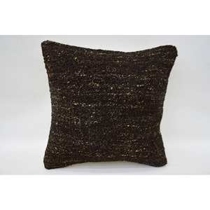 Tapis Kantha en laine marron 12x12 pouces tissé à la main avec un oreiller à motif vintage rustique Parfait! - Product Image 1