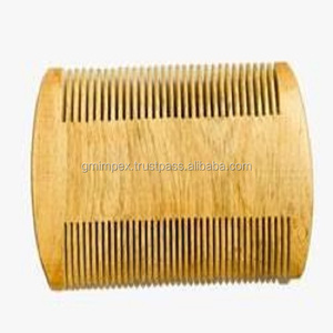 GM IMPEX Custom Pocket Size Natural Peach <b>Wood</b> Hair <b>Comb</b> Beard <b>Combs</b> with Bamboo Handle Home Use Private Label Common Type - Product Image 2
