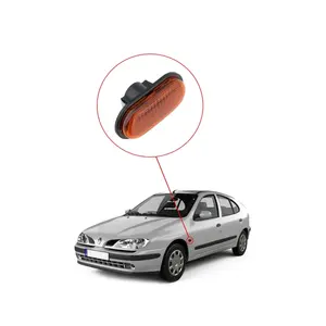 Aile latérale Renault 19 Europa avec clignotant LED jaune 5W, lentilles fumées, plastique neuf, 7700847333-7700822136 - Product Image 3