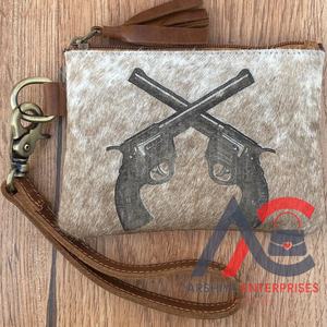 Gran oferta, bolsa con cremallera y grabado láser de piel de vaca para mujer, bolso de mano multifunción de lujo para el pelo occidental en cuero genuino - Product Image 1