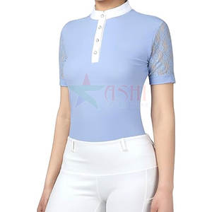 Camisa de Equitación Profesional para Mujer - Color y Logotipo Personalizables, Impermeable, Resistente al Viento, Spandex/Poliéster - Product Image 1