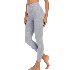Fabricante de mallas de mujer OEM: pantalones de yoga sin costuras con logotipo personalizado - Product Image 5
