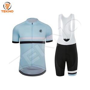 Conjunto de uniforme de Ciclismo de equipo personalizado para hombres con estampado por sublimación tela ligera transpirable ideal para uniformes de ciclismo para adultos - Product Image 3
