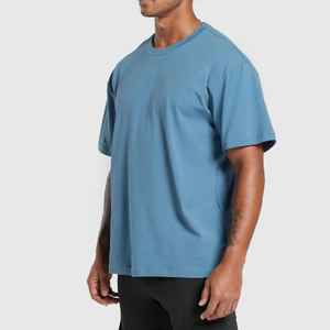 2025เสื้อยืดผู้ชายผ้าฝ้าย100% ออกแบบโลโก้ได้ตามต้องการเสื้อยืดคอกลมโอเวอร์ไซส์ไหล่ตกเสื้อยืดเปล่าสำหรับผู้ชาย - Product Image 3