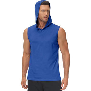 Custom Men Gym Hoodie <b>Vest</b>, Sleeveless Sports Tank Top for Bodybuilding Hoodie, Lightweight Gym Training <b>Muscle</b> Tee - Product Image 1